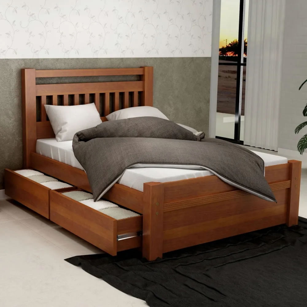 1CamadeCasal4GavetasOrleans-Detalhes Cama de Casal 4 Gavetas Orleans