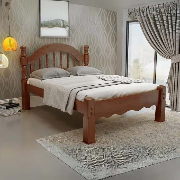 Cama de Casal Siena Avelã Cama de Casal Queen Size Siena Avelã