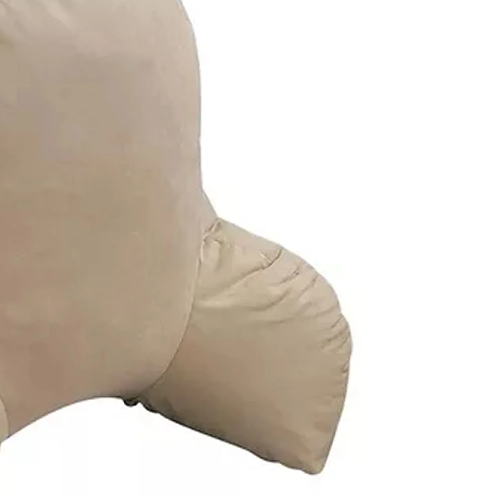 Encosto Dino Veludo Cream Bege Detalhes 1