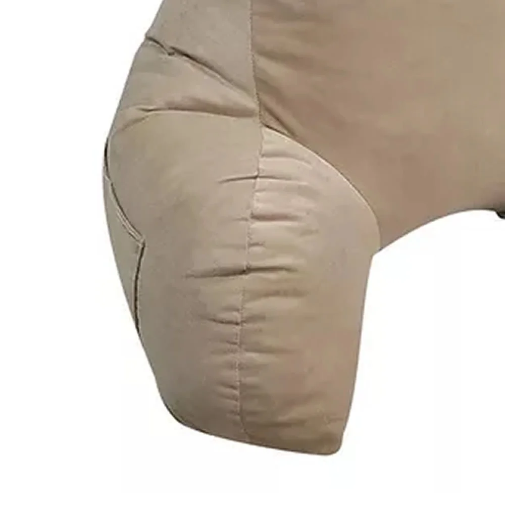 Encosto Dino Veludo Cream Bege Detalhes 2