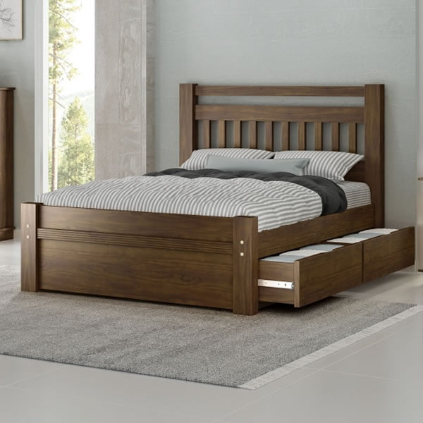 OrleansQueen2Gavetas-Castanho Cama Queen Size 2 Gavetas - Castanho
