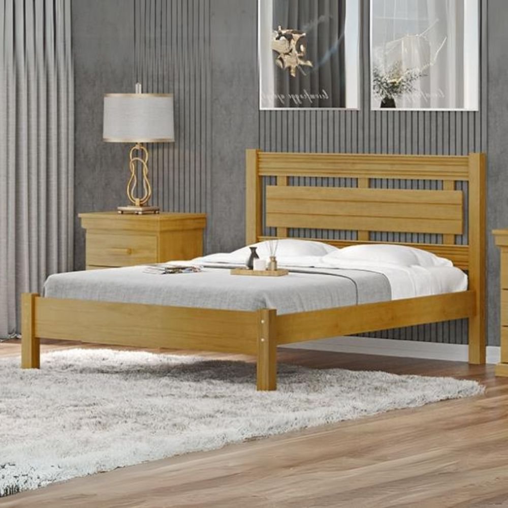 Cama Moderna de Casal Fênix Imbuia Cama Moderna de Casal Fênix Imbuia