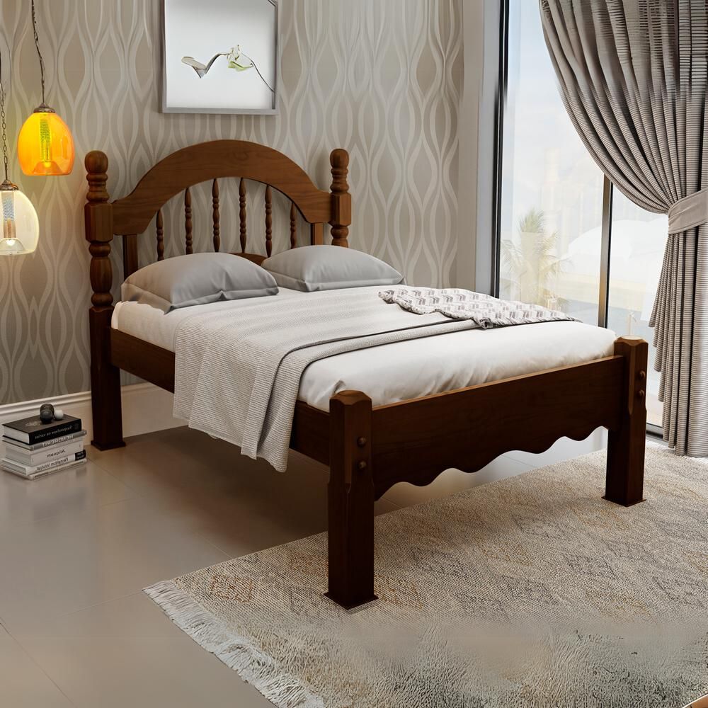 Cama de Solteiro Siena Castanho Cama de Solteiro Siena Castanho