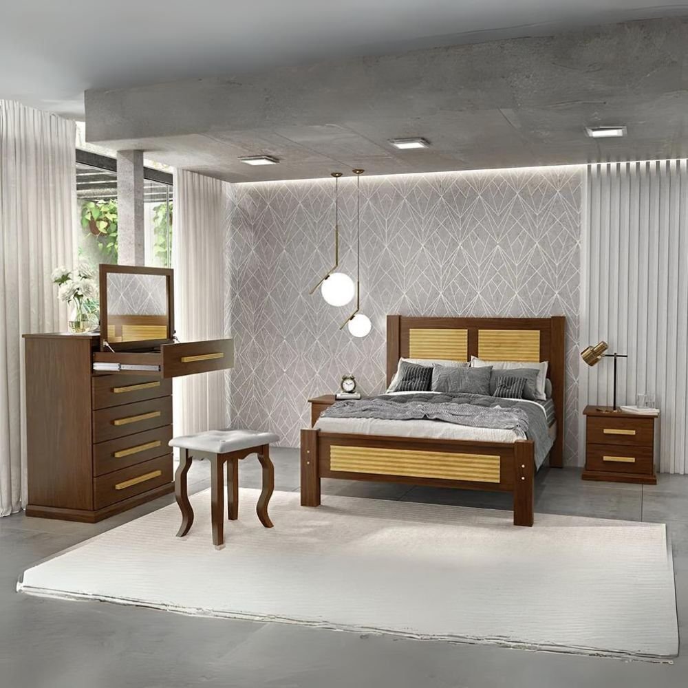 Mesa Aurora Madeira Maciça Quarto Mesa de Cabeceira Aurora Madeira Maciça Quarto