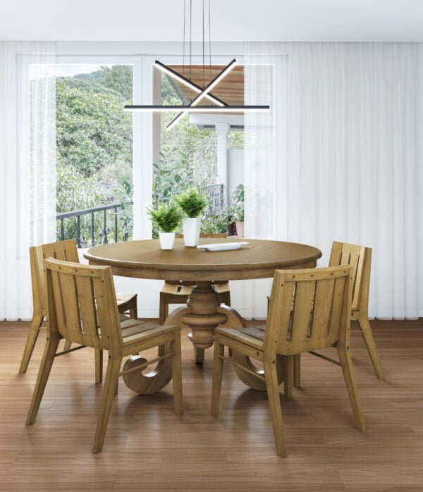 Mesa Redonda em Madeira Maciça Phil 5