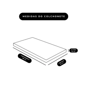 Colchonete Solteiro Grosso Medidas Desenho